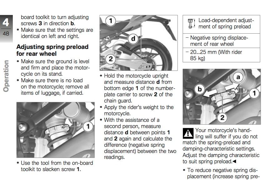 S1000RR user manual suspension adjustment BMW Forum
